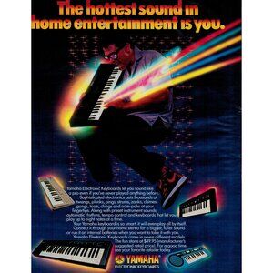 1985 Yamaha Electronic Keyboards Vintage Print Ad (L20)